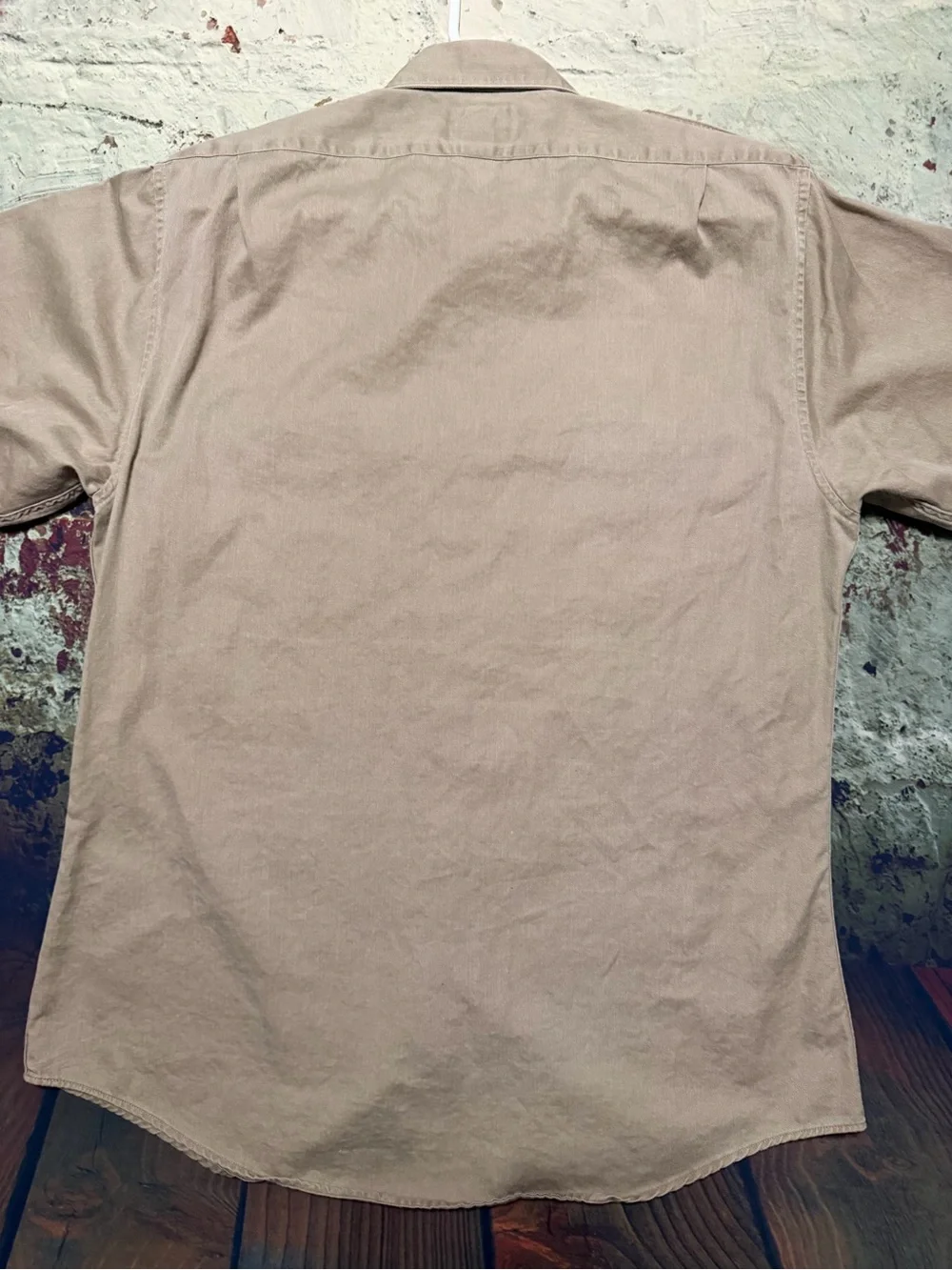 Banana Republic Mill Valley California Men's Beige B-Down Utility Safari Shirt